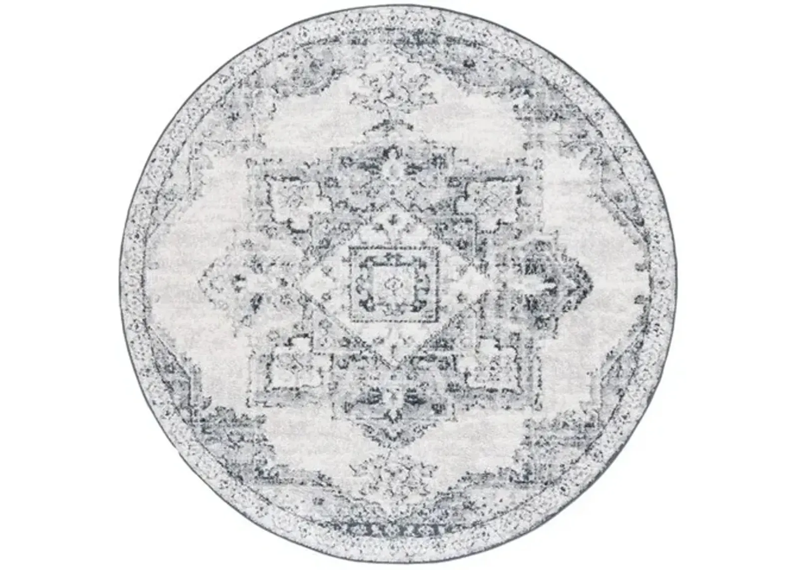 LAYLA 104 Grey 6'-7' X 6'-7' Round Round Rug