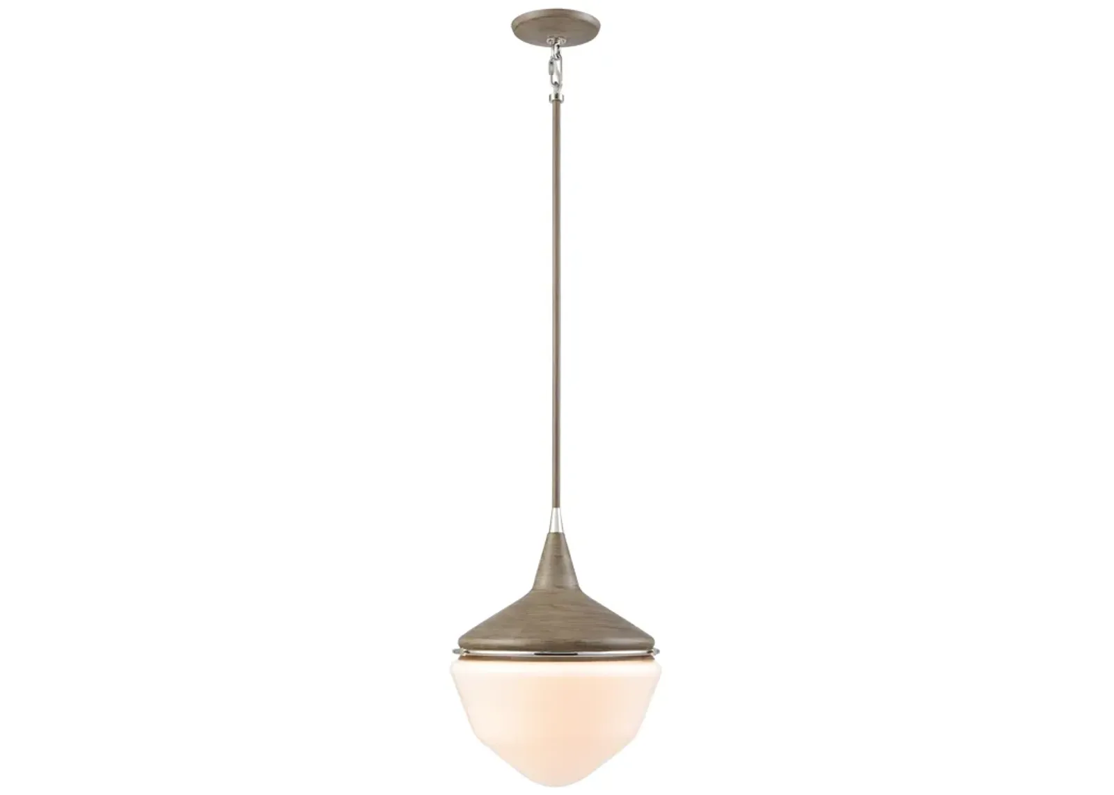 Mid-Century Schoolhouse 12" Wide 1-Light Mini Pendant - Pecan