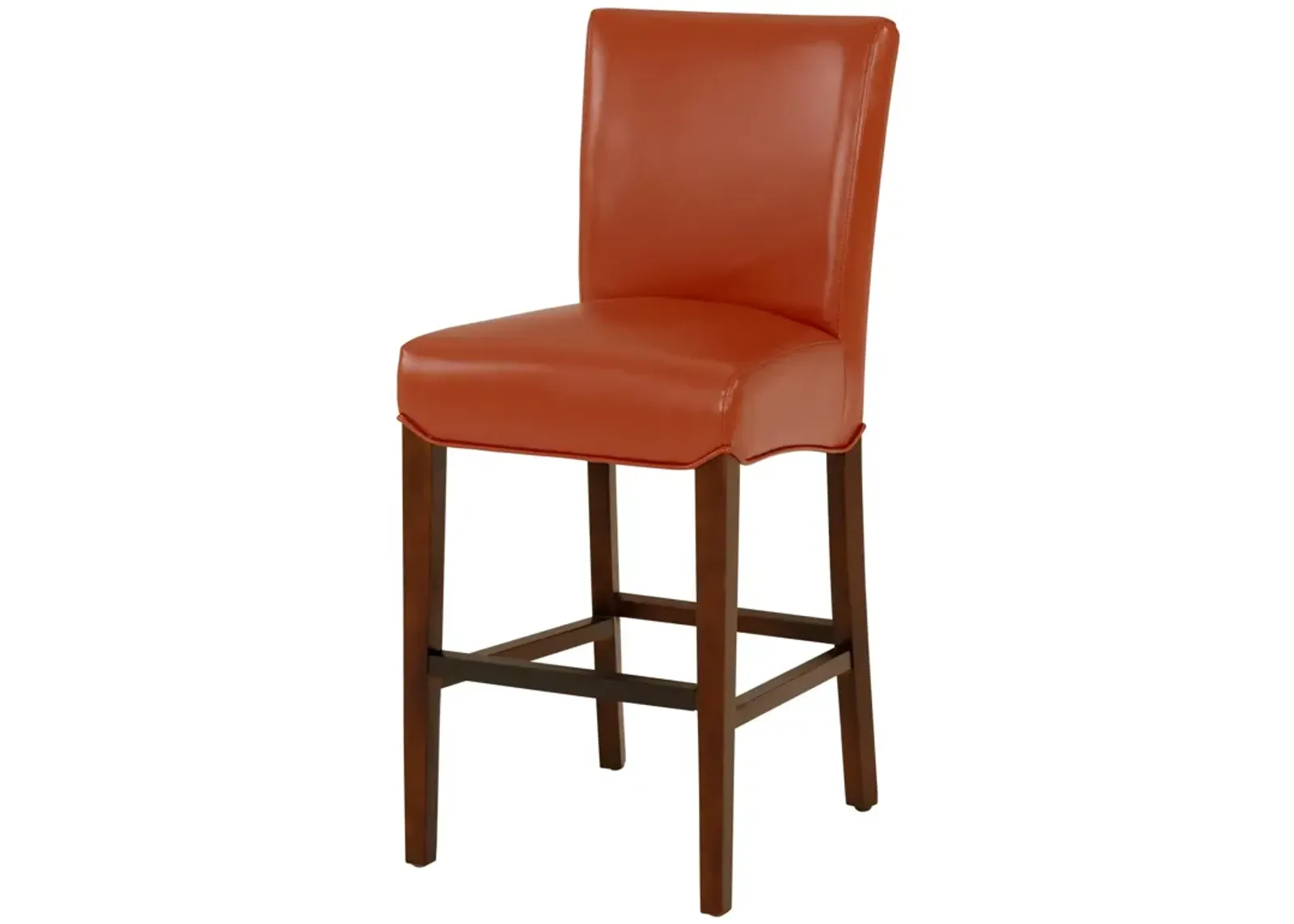 milton bonded leather counter stool, pumpkin