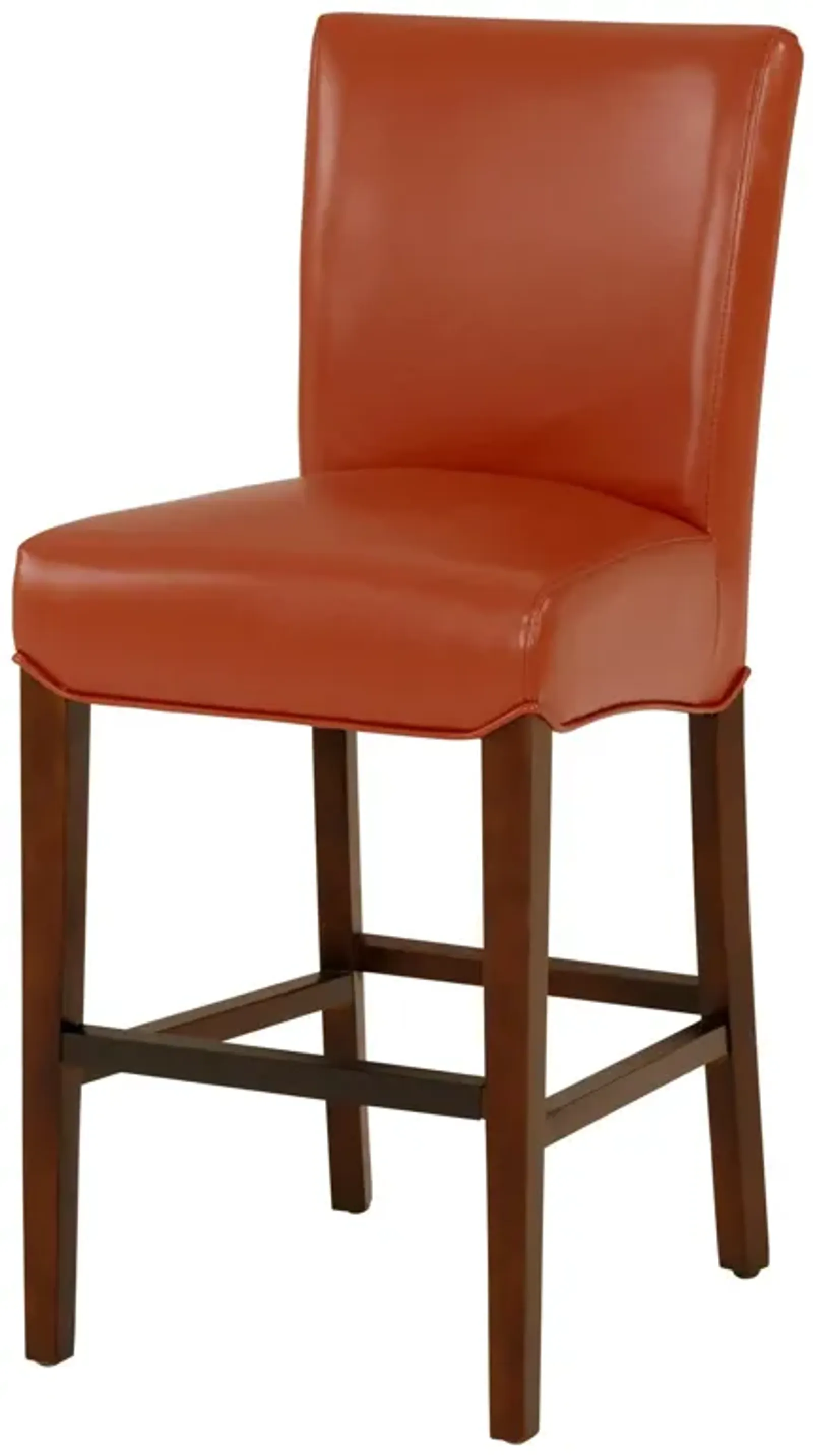 milton bonded leather counter stool, pumpkin