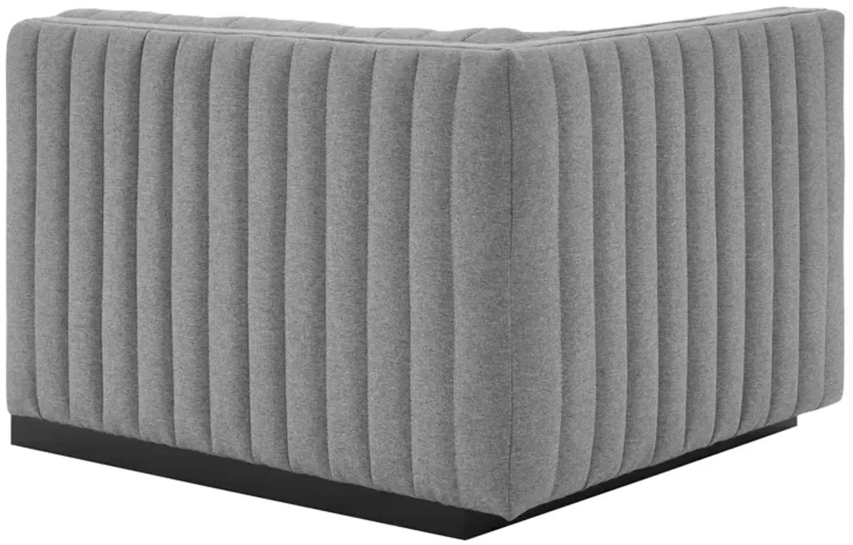 Conjure Channel Tufted Upholstered Fabric Left-Arm Chair