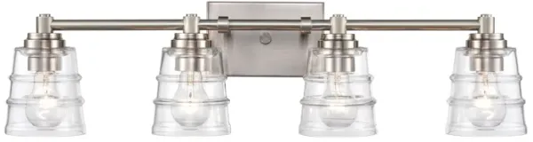 Pulsate 30.25" Wide 4-Light Vanity Light - Satin Nickel