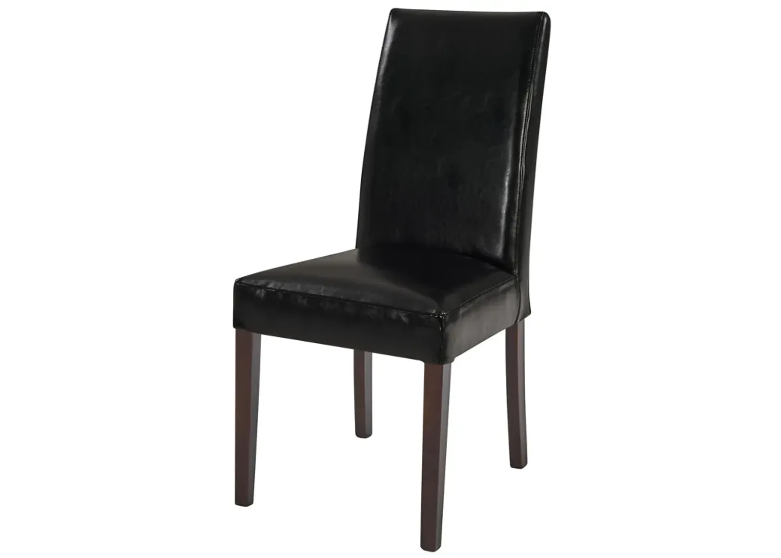 Hartford Leather Dining Side Chair, Black (Set of 2)