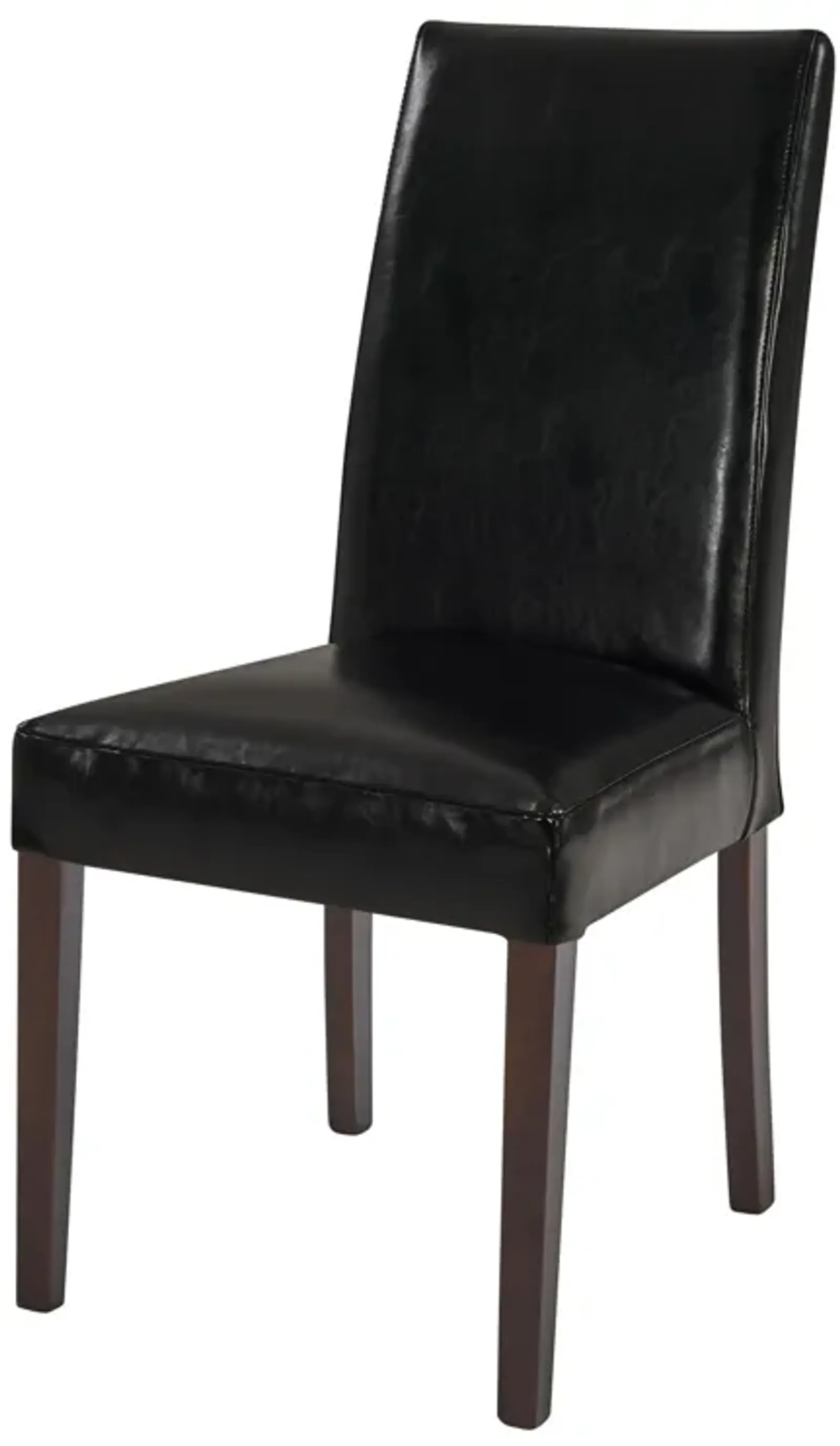 Hartford Leather Dining Side Chair, Black (Set of 2)