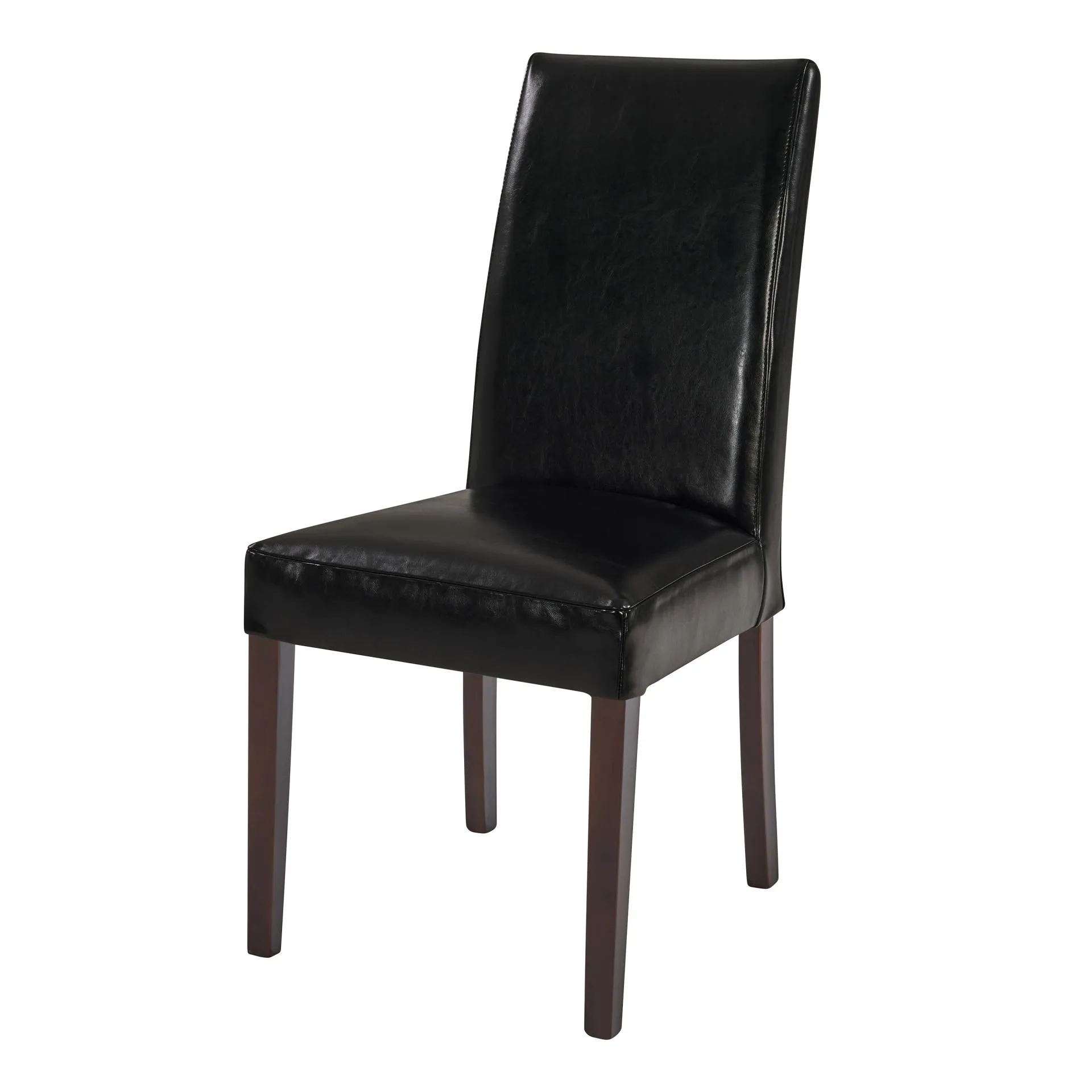 Hartford Leather Dining Side Chair, Black (Set of 2)