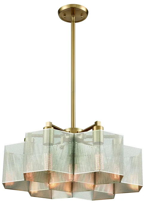 Compartir 20" Wide 7-Light Chandelier - Polished Nickel