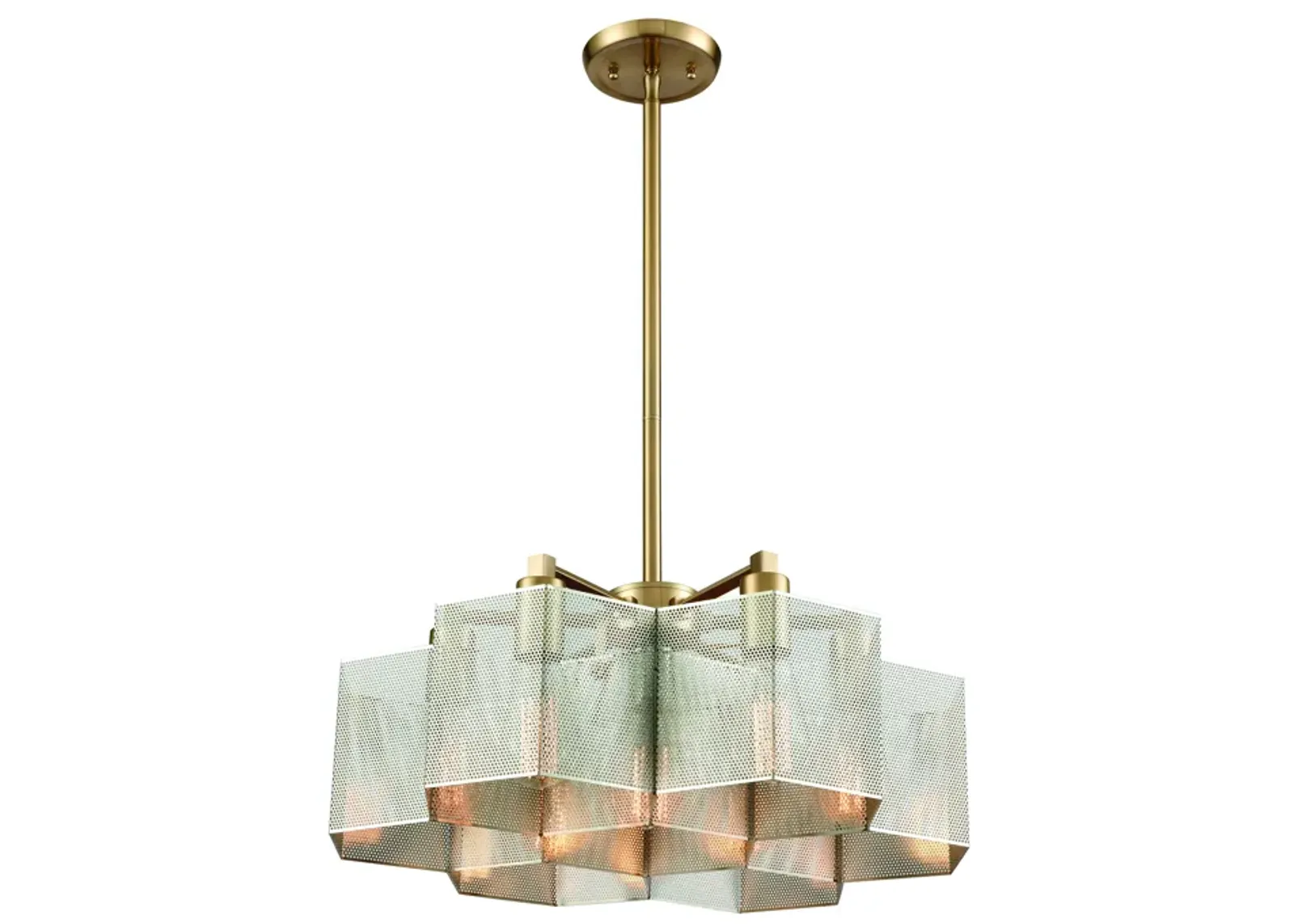 Compartir 20" Wide 7-Light Chandelier - Polished Nickel