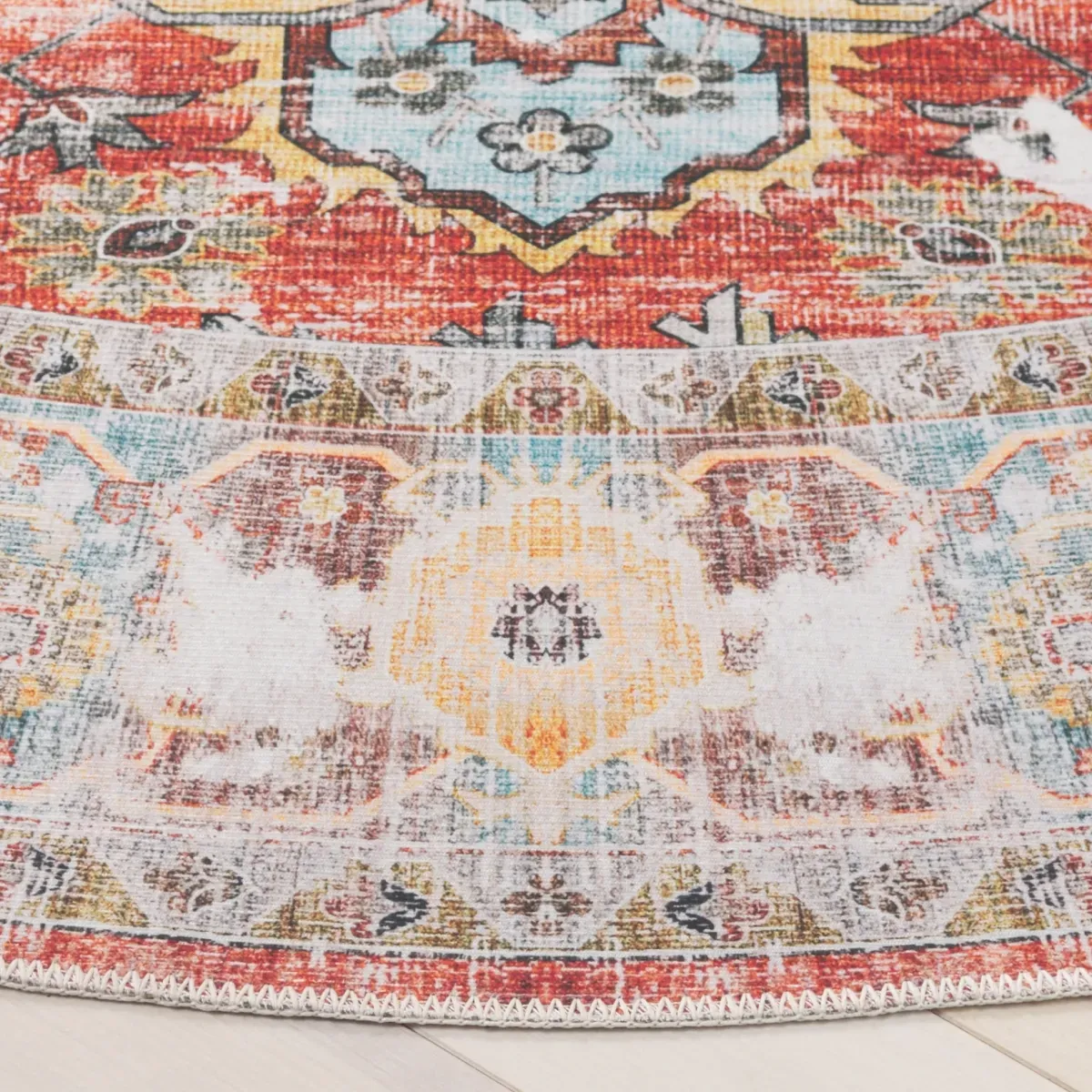 ARIZONA 126 RUST  6' x 6' Round Round Rug