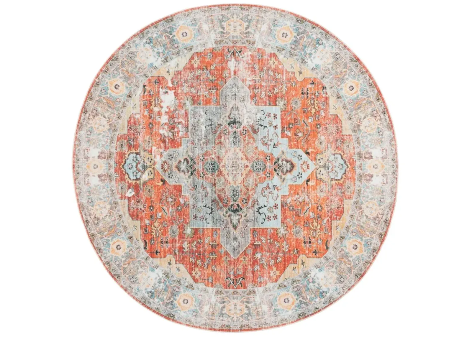 ARIZONA 126 RUST  6' x 6' Round Round Rug