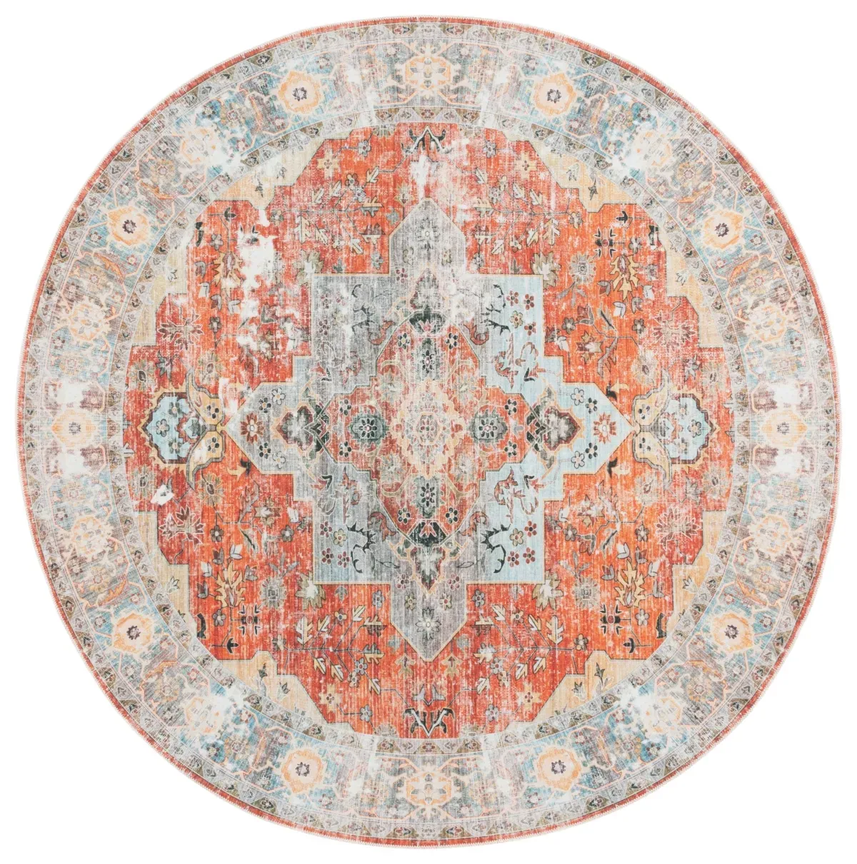 ARIZONA 126 RUST  6' x 6' Round Round Rug