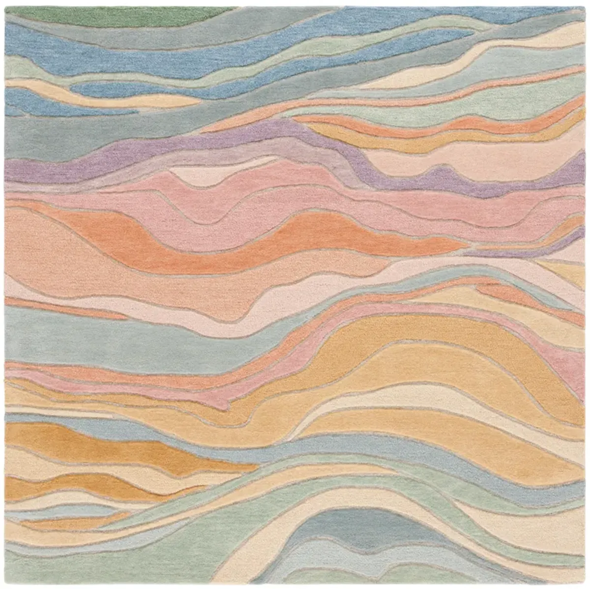 RODEO DRIVE Hand Tufted 4' x 4' Square area rug