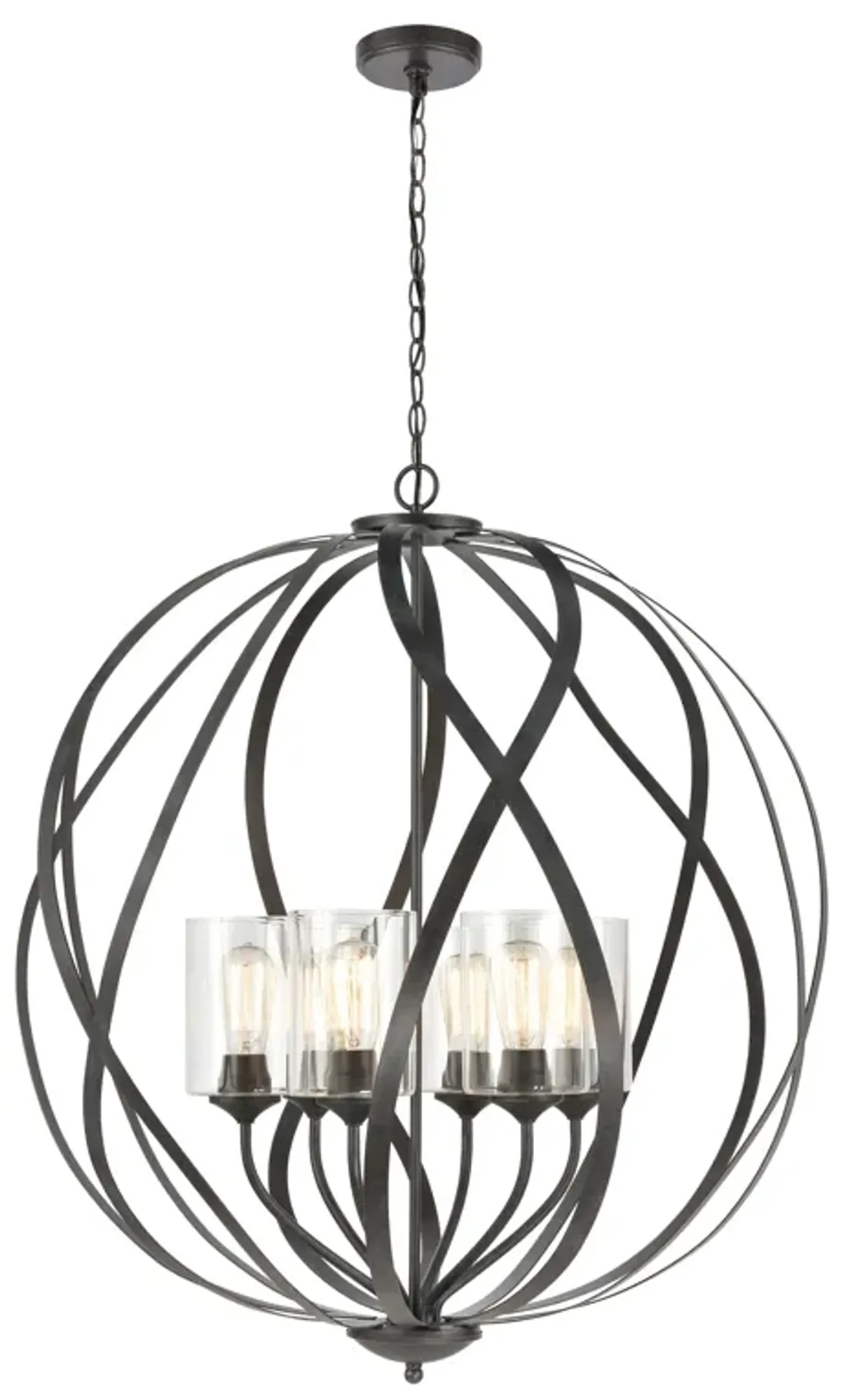 Daisy 32" Wide 6-Light Chandelier - Midnight Bronze