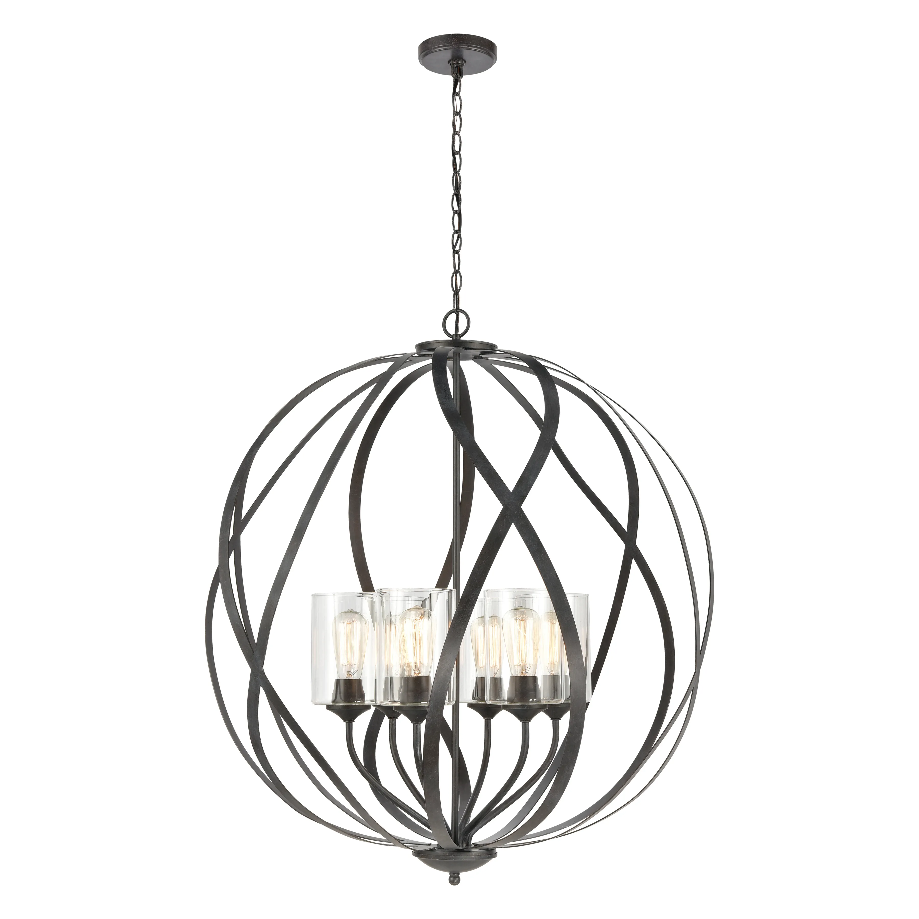 Daisy 32" Wide 6-Light Chandelier - Midnight Bronze