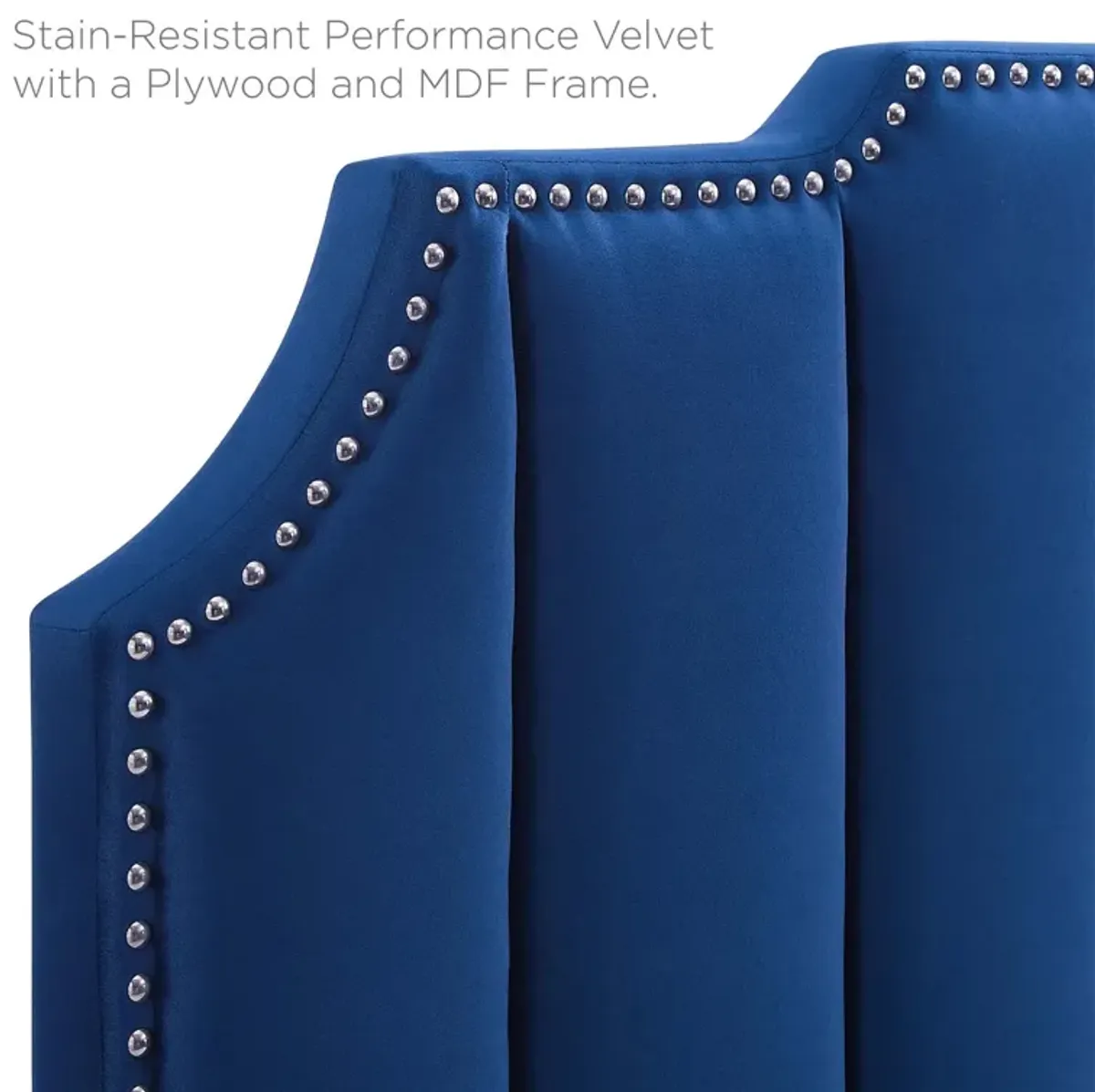 Colette King Performance Velvet Platform Bed