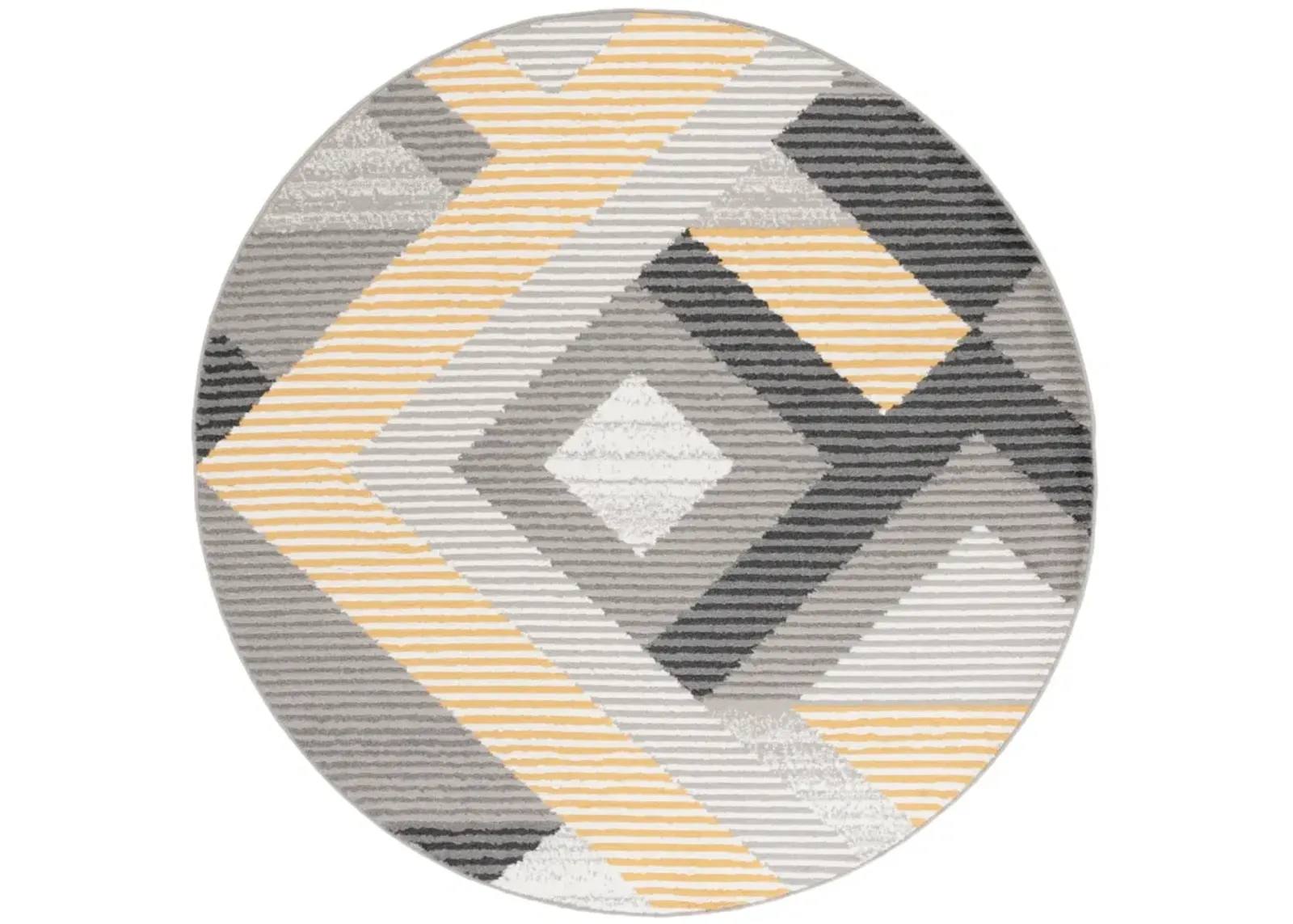 PYRAMID 240 GREY  6'-7' x 6'-7' Round Round Rug