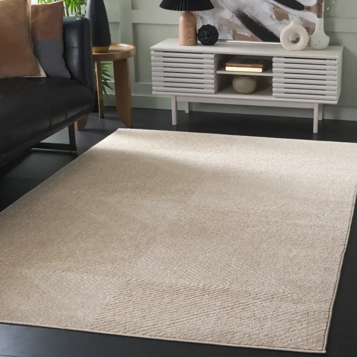 STELLA 112 BEIGE  5'-3' x 7'-6' Medium Rectangle Rug