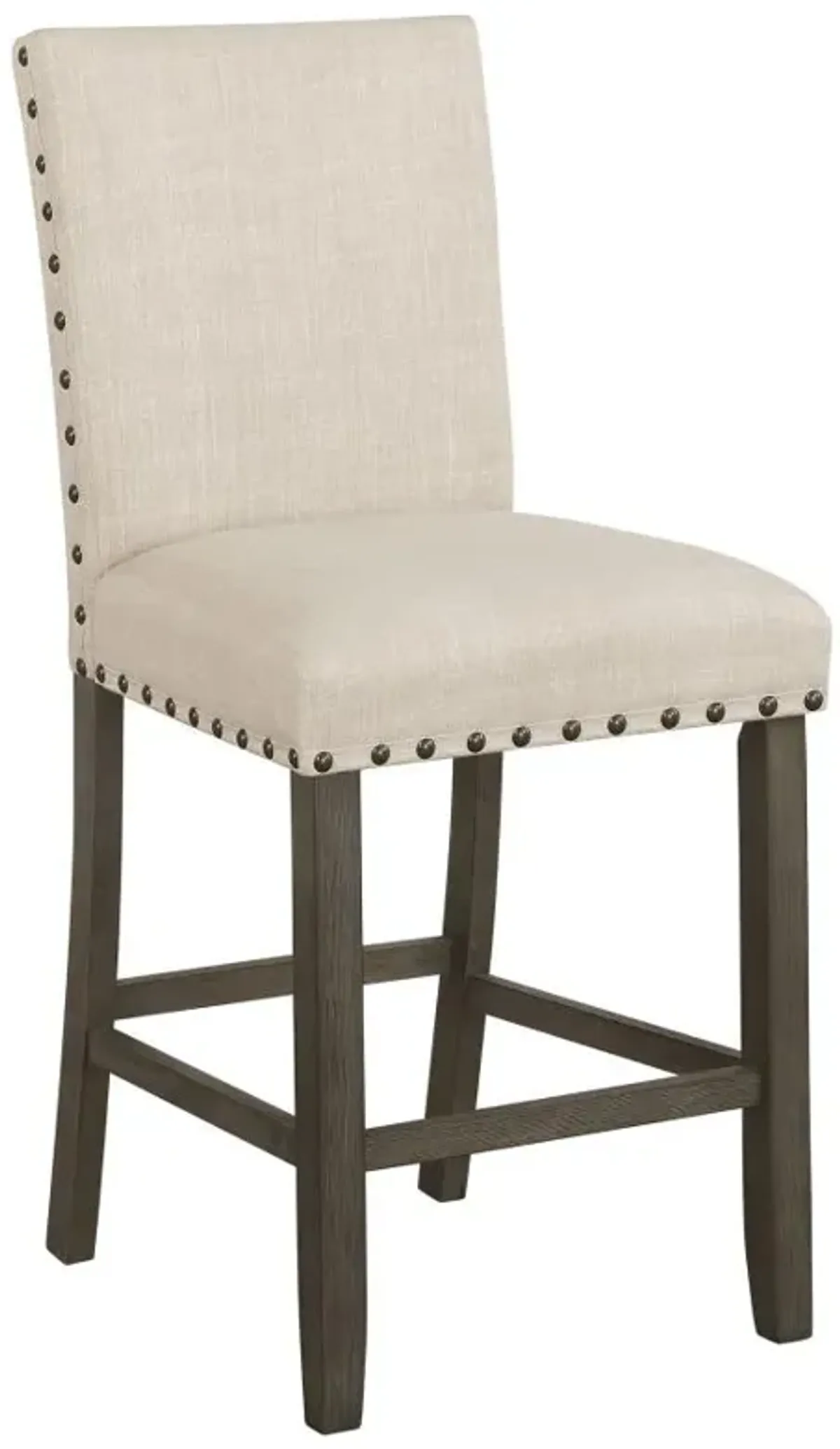 Aarav Upholstered Counter Height Stools with Nailhead Trim Beige (Set of 2)