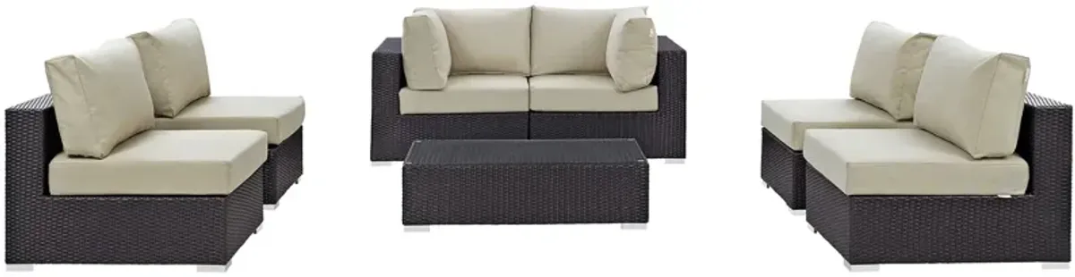 Convene 7 Piece Outdoor Patio Sectional Set