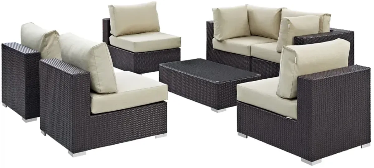 Convene 7 Piece Outdoor Patio Sectional Set