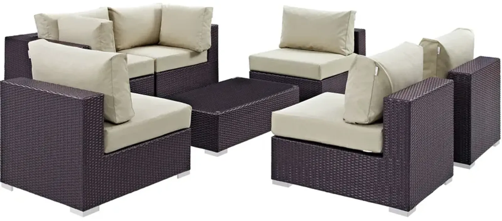 Convene 7 Piece Outdoor Patio Sectional Set