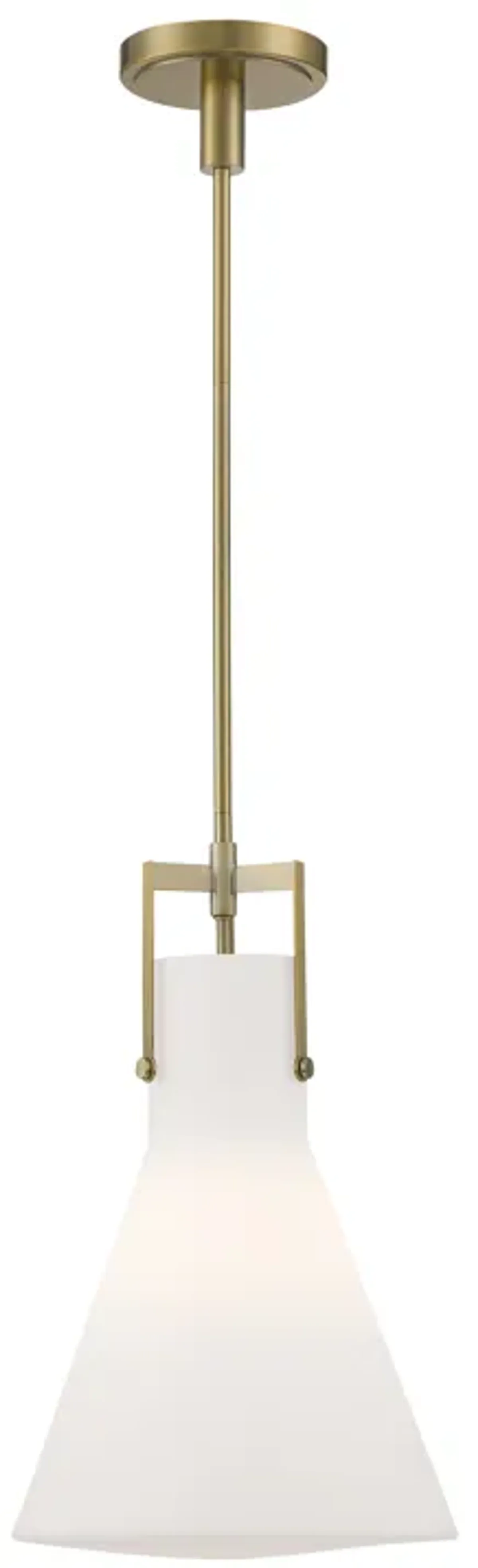 Izel 1-Light Glass Pendant - Antique Brass