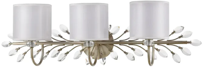 Asbury 34" Wide 3-Light Vanity Light - Aged Silver