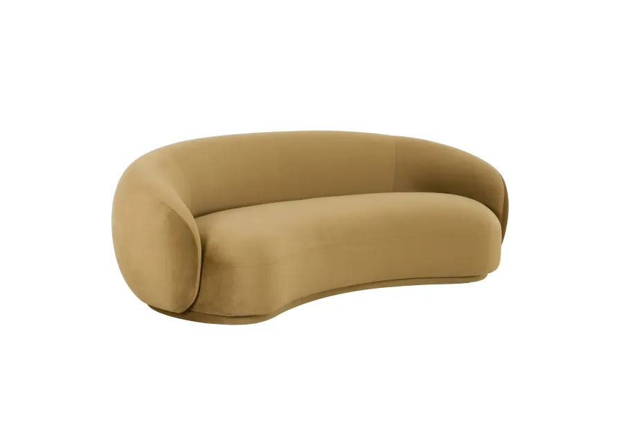 Kendall Cognac Velvet Sofa