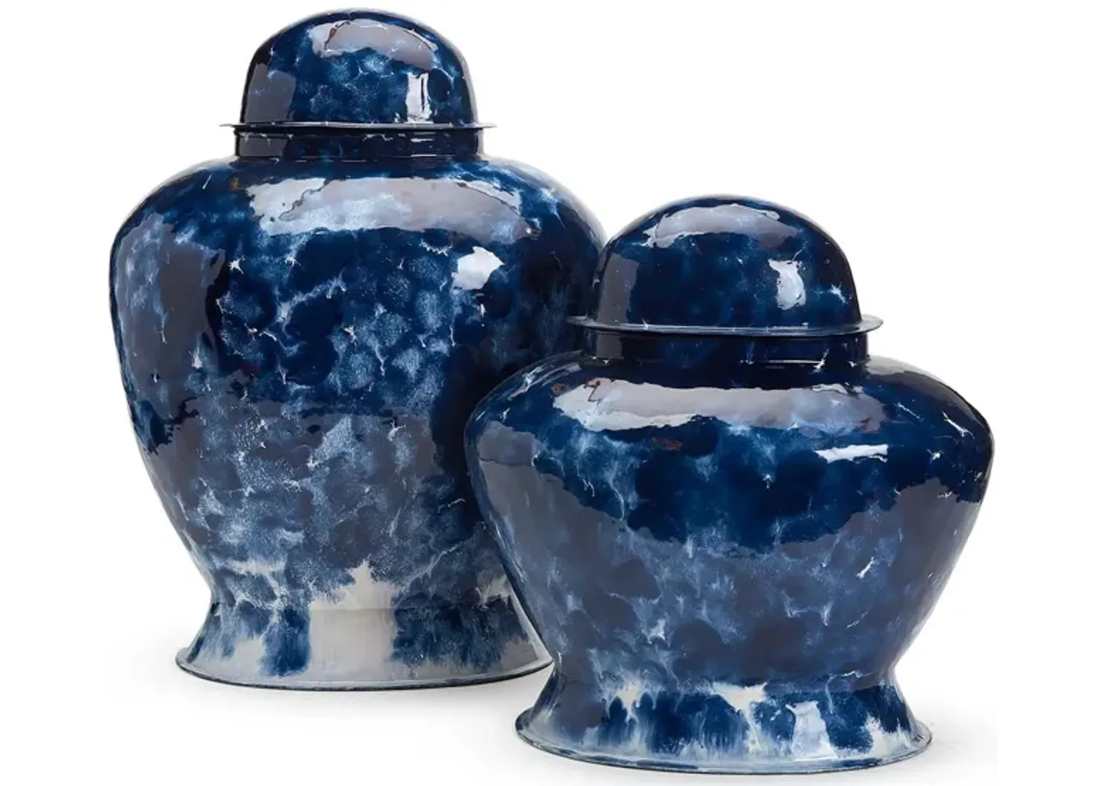 Set of 2 Vase with Lid