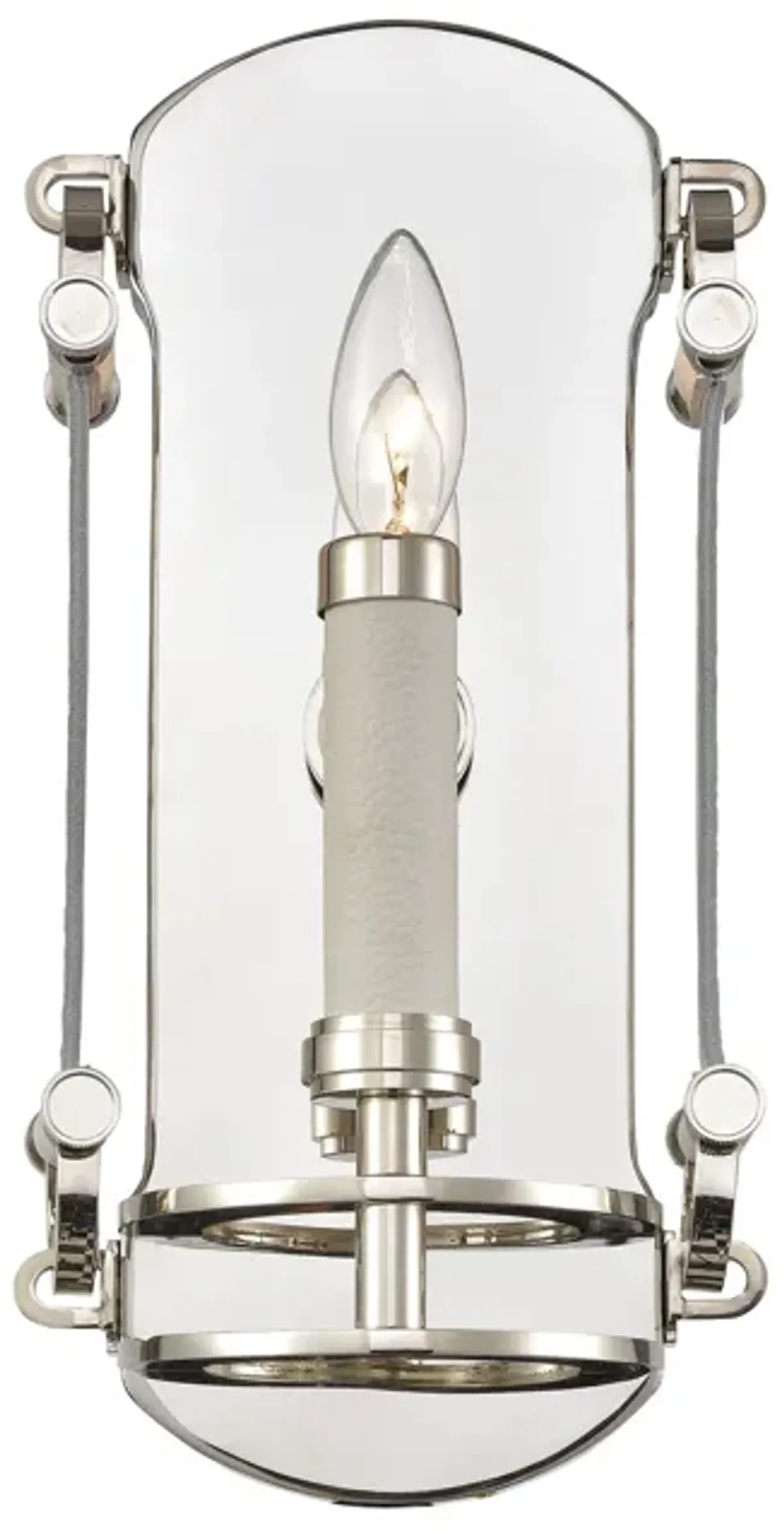 Bergamo 14" High 1-Light Sconce - Polished Nickel