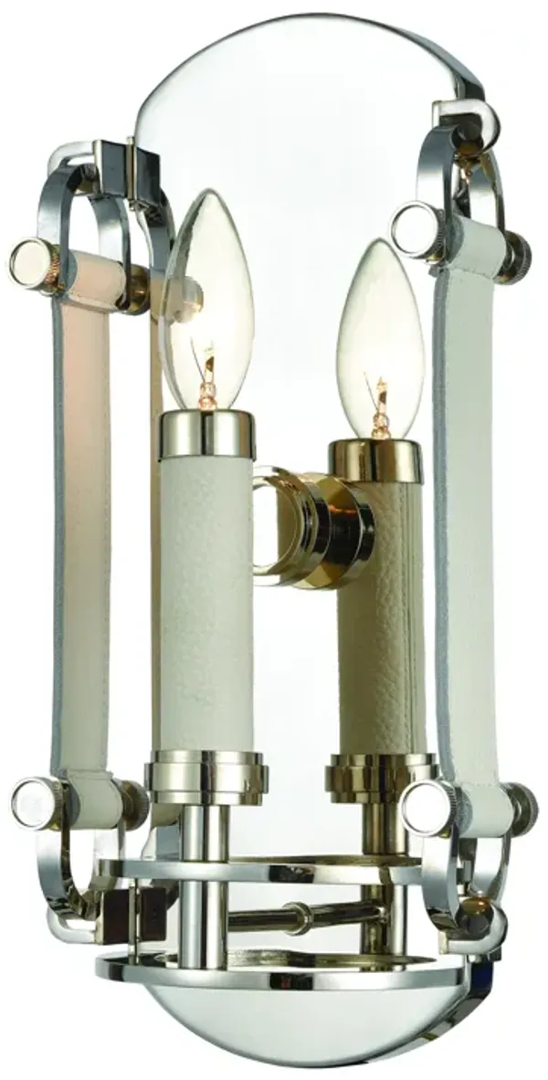 Bergamo 14" High 1-Light Sconce - Polished Nickel