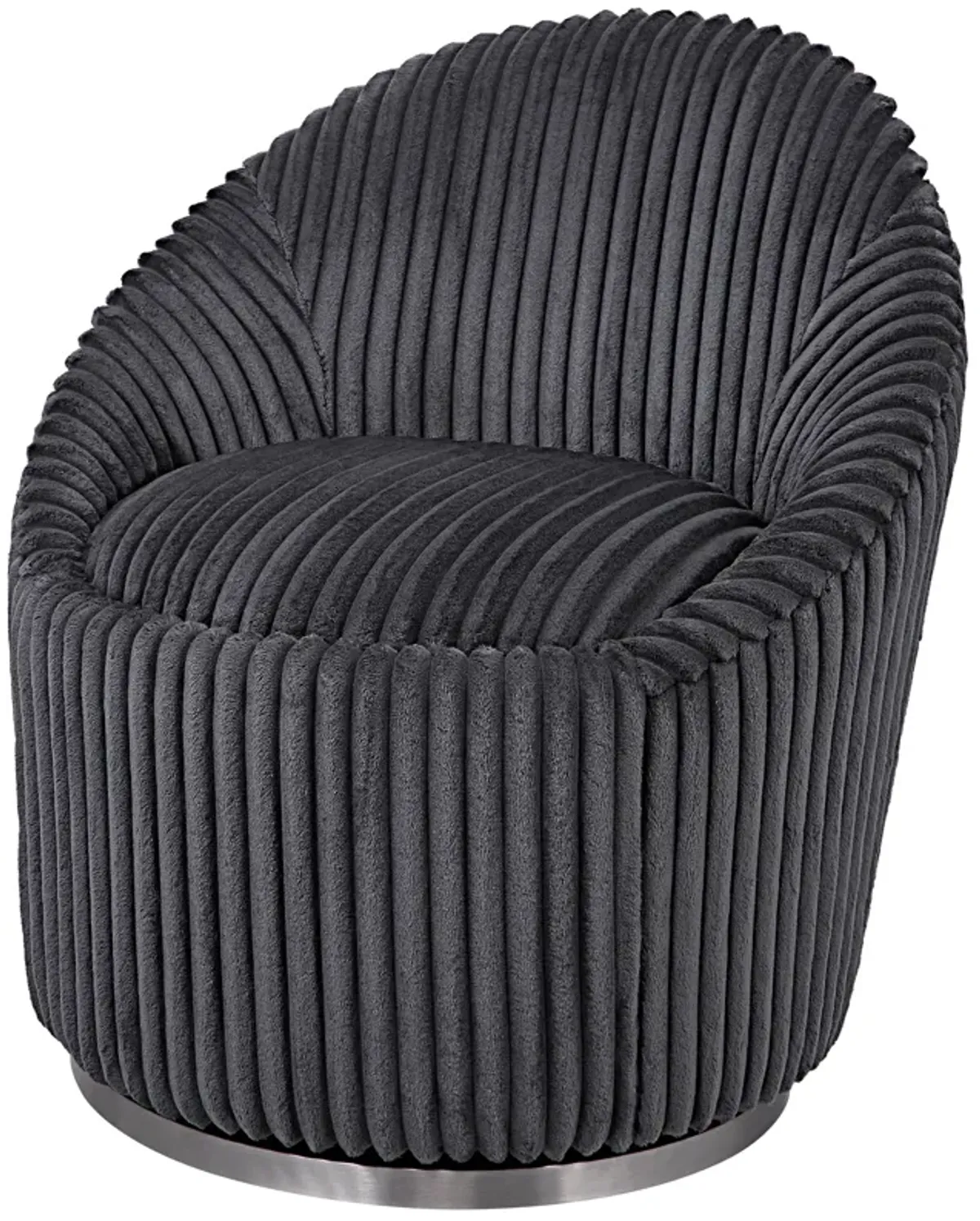 Crue Gray Fabric Swivel Chair