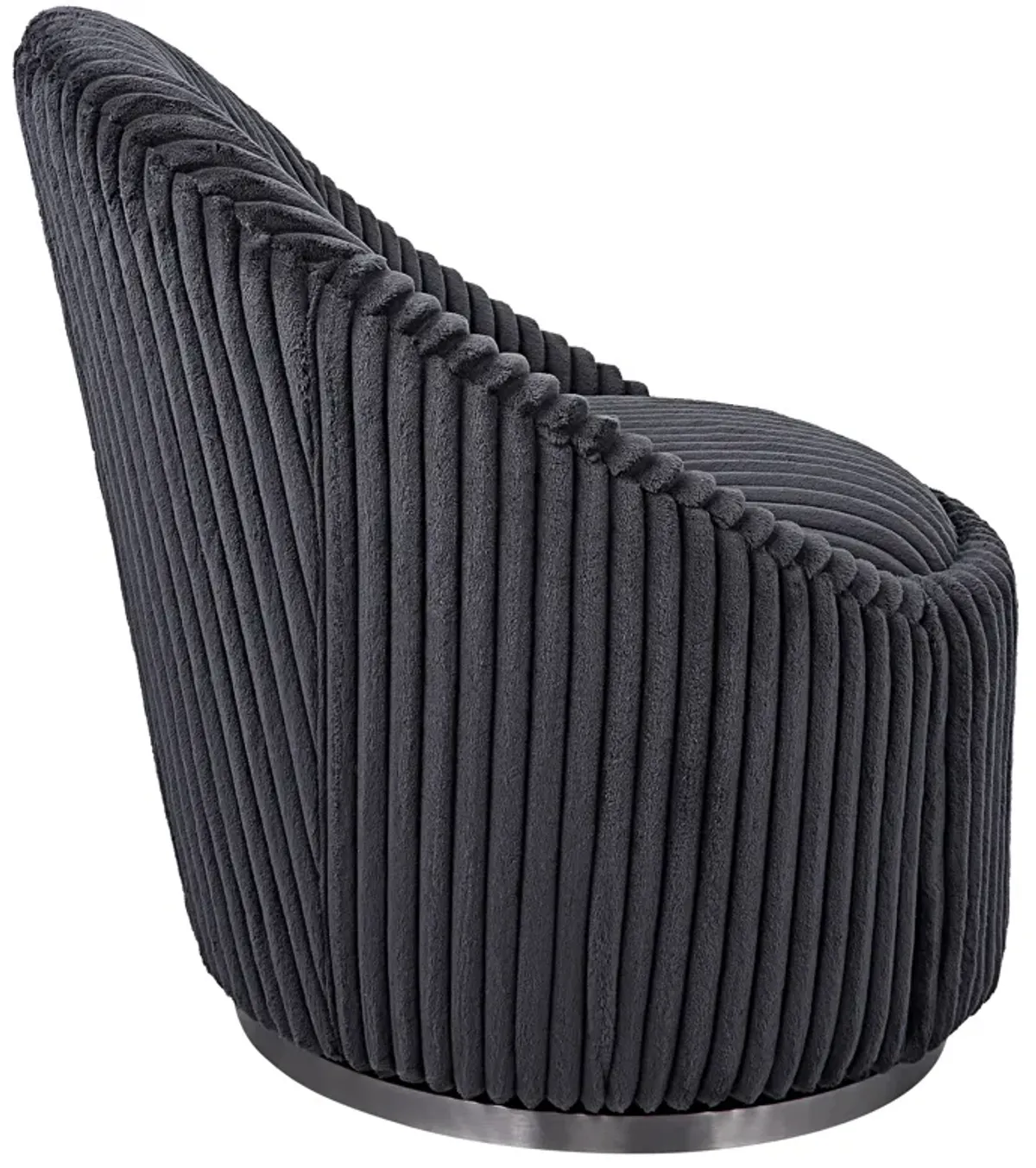 Crue Gray Fabric Swivel Chair