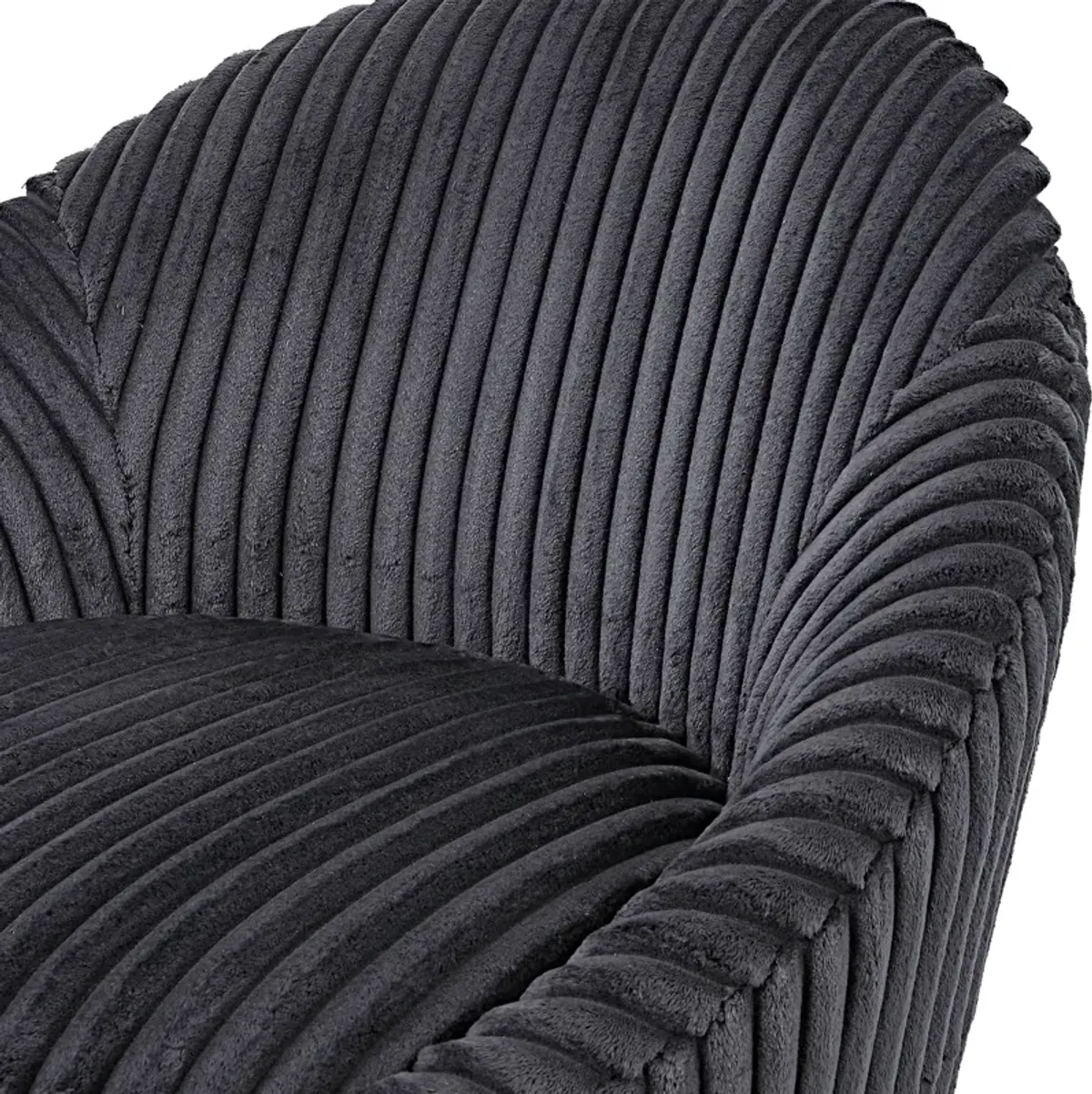 Crue Gray Fabric Swivel Chair