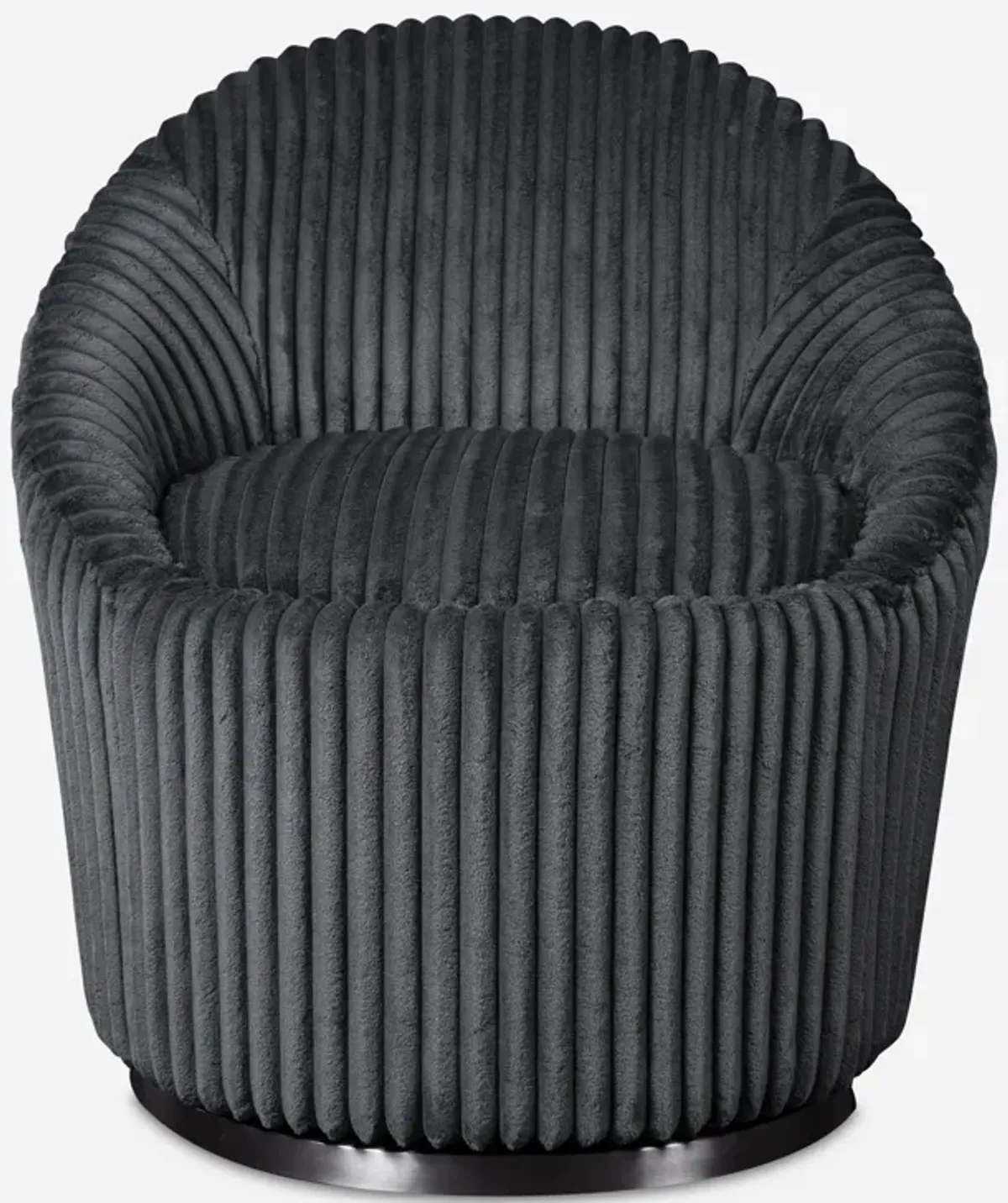 Crue Gray Fabric Swivel Chair