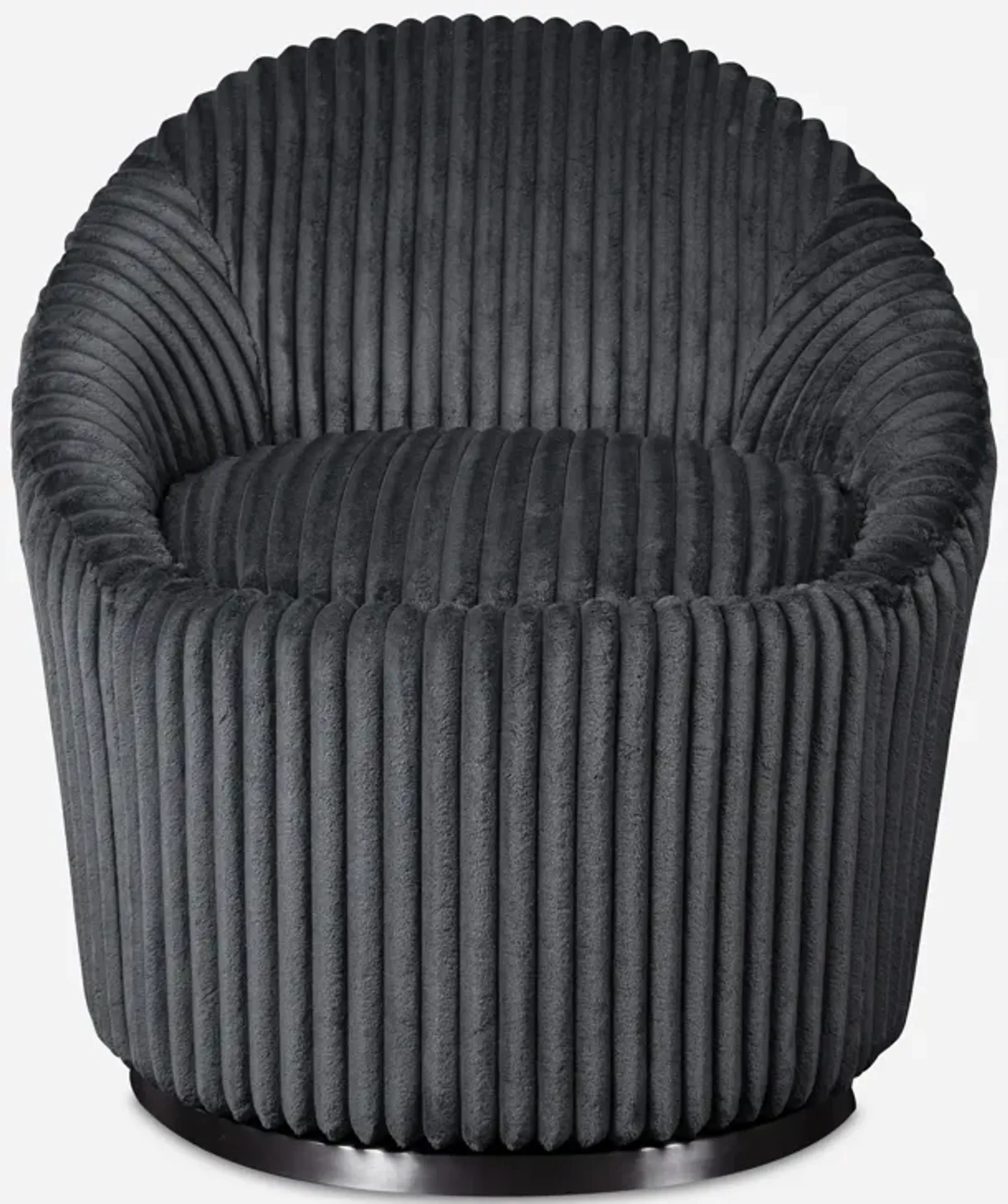 Crue Gray Fabric Swivel Chair