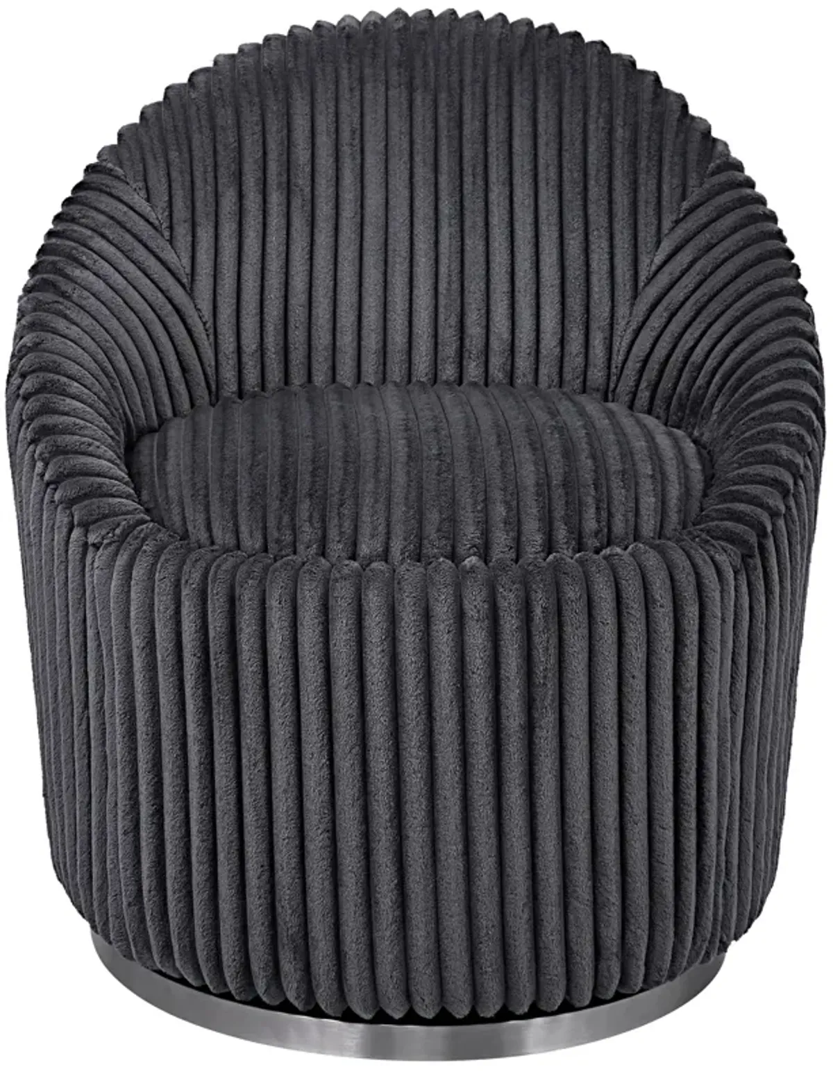 Crue Gray Fabric Swivel Chair