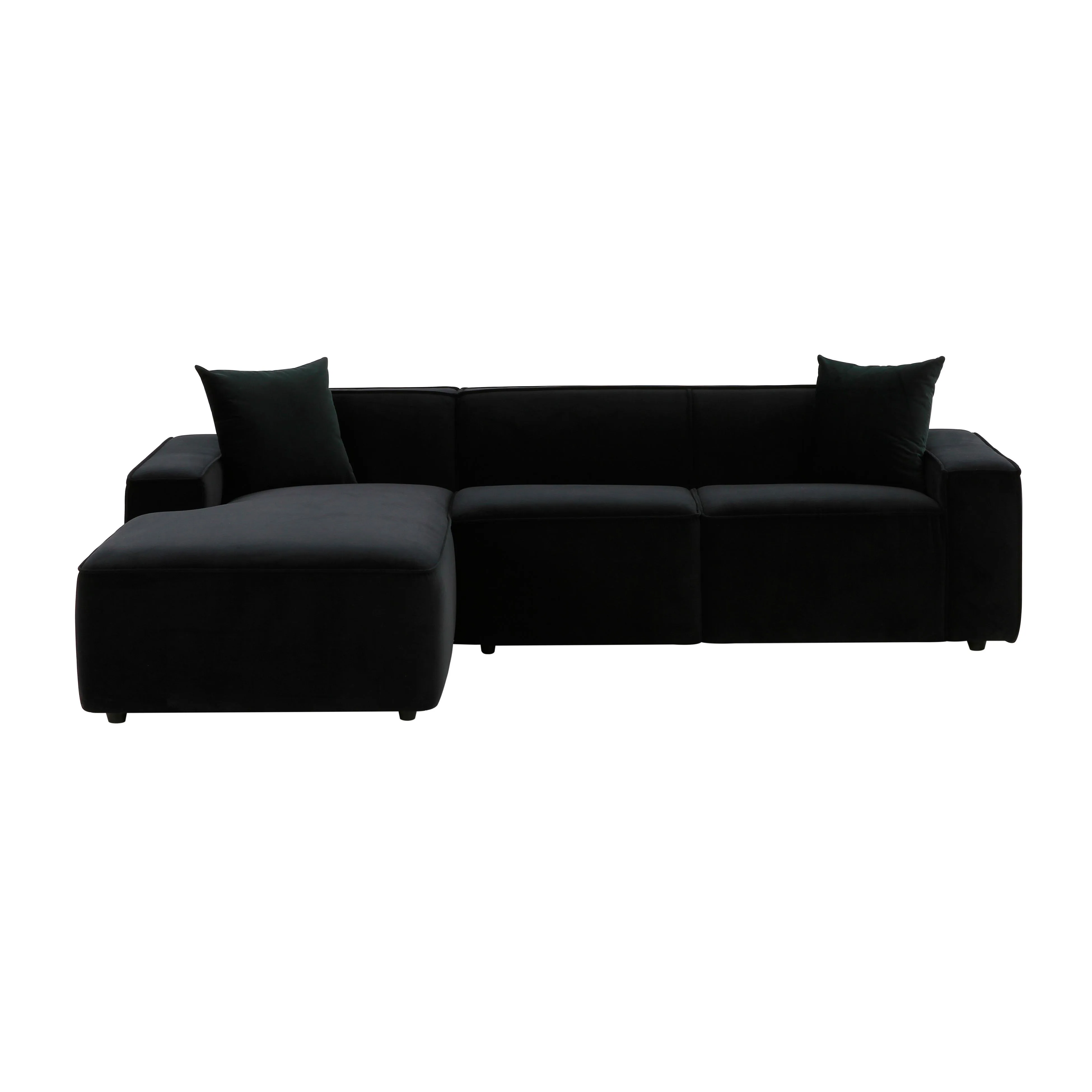 Olafur Black Velvet Sectional 