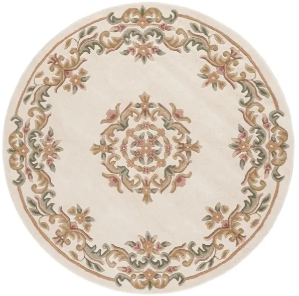 AUBUSSON Hand Tufted 6' x 6' Round area rug