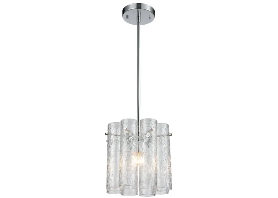 Glass Symphony 10" Wide 1-Light Mini Pendant - Polished Chrome