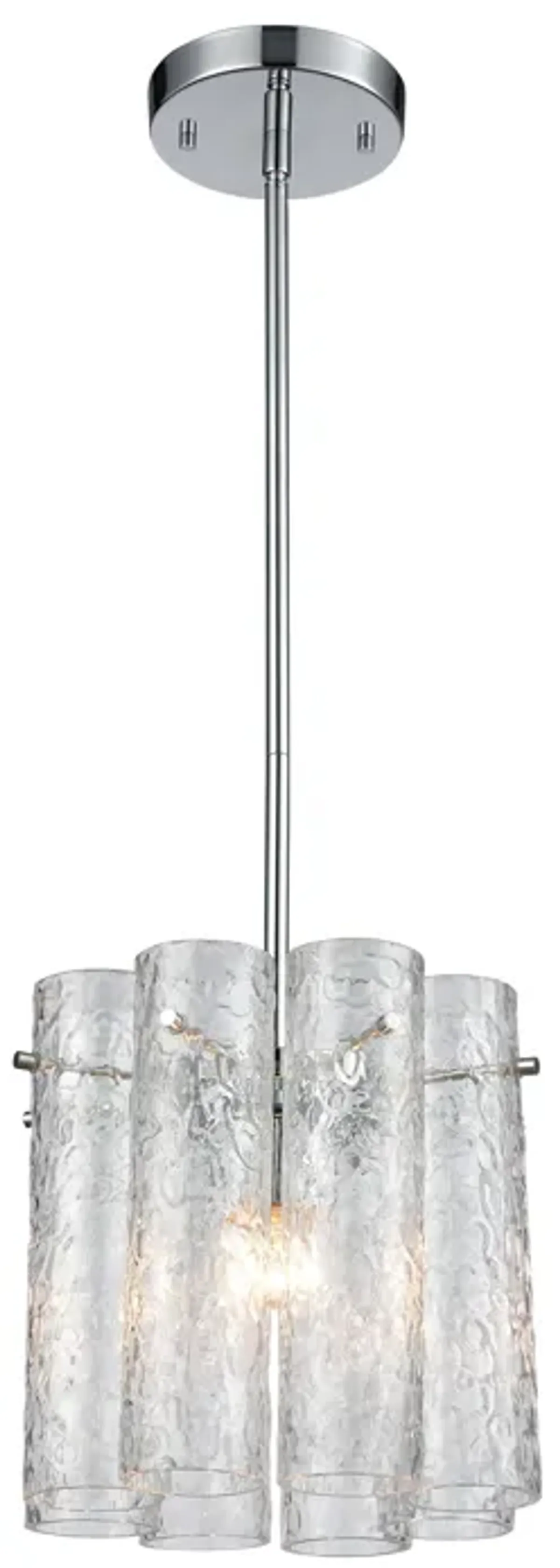 Glass Symphony 10" Wide 1-Light Mini Pendant - Polished Chrome