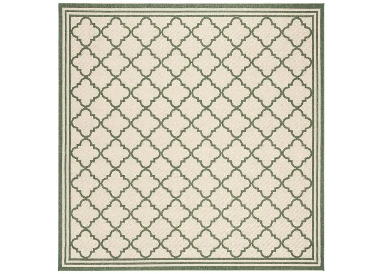 Safavieh BEACH HOUSE Collection BHS121W-6SQ Cream / Green 6'-7" X 6'-7" Square