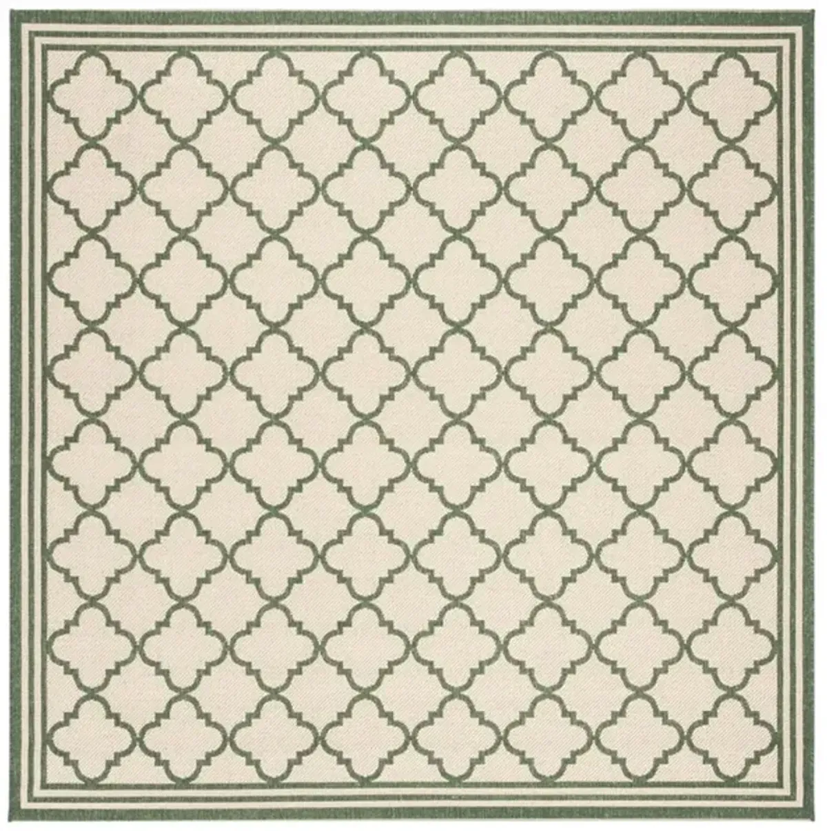 Safavieh BEACH HOUSE Collection BHS121W-6SQ Cream / Green 6'-7" X 6'-7" Square