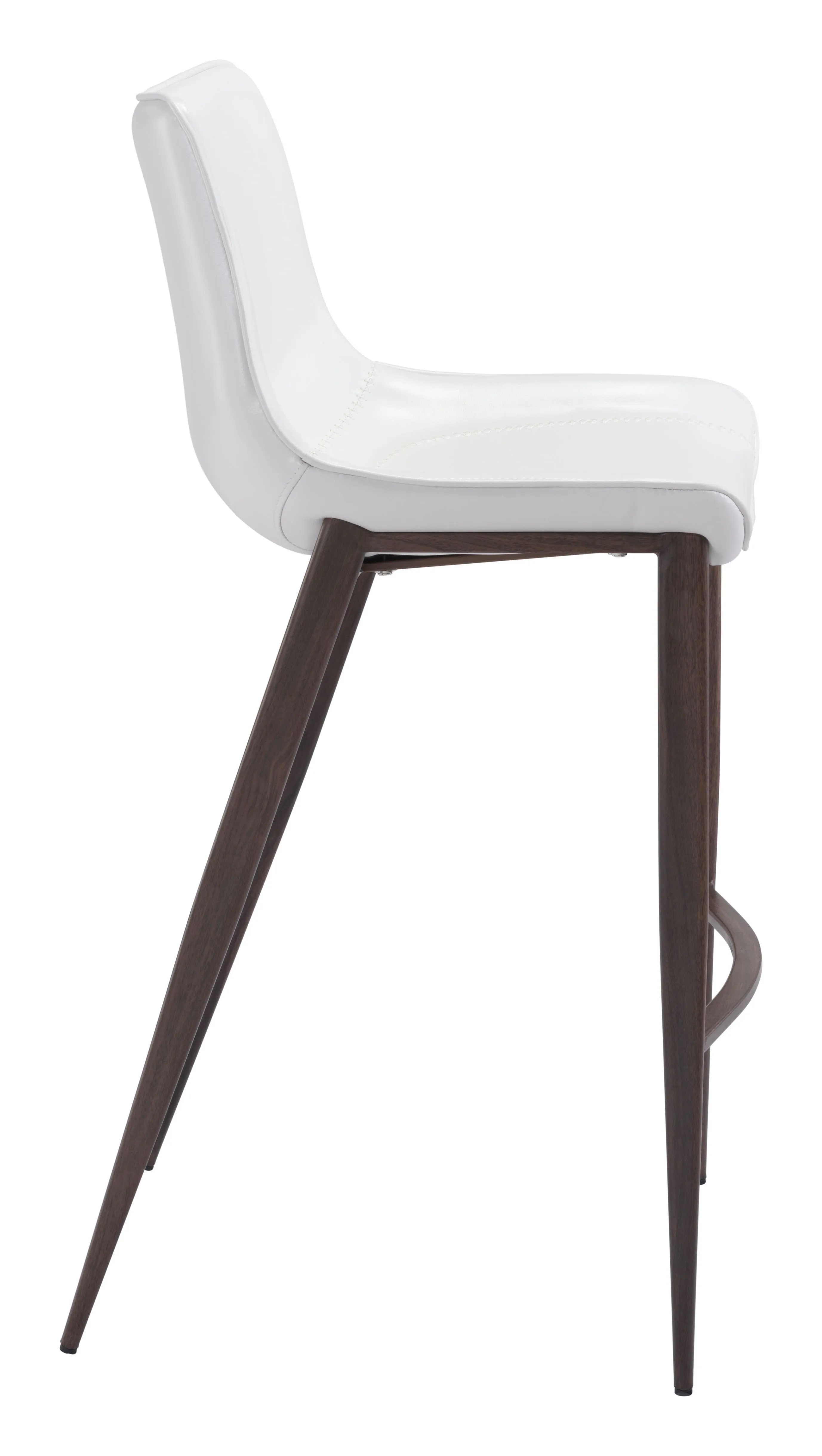 Magnus Barstool (Set of 2) White & Walnut