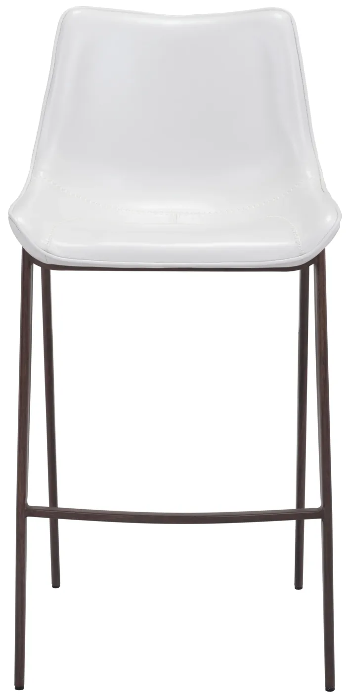 Magnus Barstool (Set of 2) White & Walnut