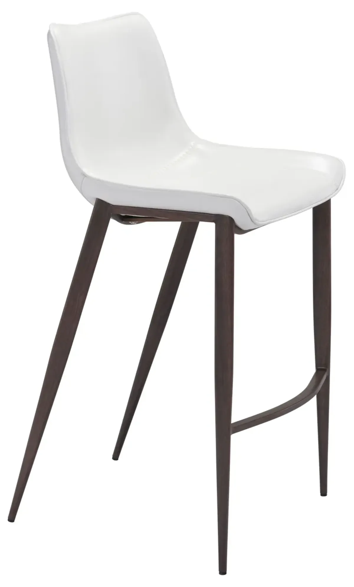 Magnus Barstool (Set of 2) White & Walnut