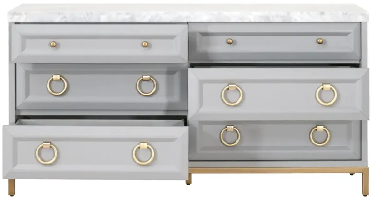 Azure Carrera 6-Drawer Double Dresser