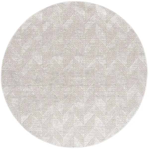 REVIVE 122 TAUPE  6'-7' x 6'-7' Round Round Rug