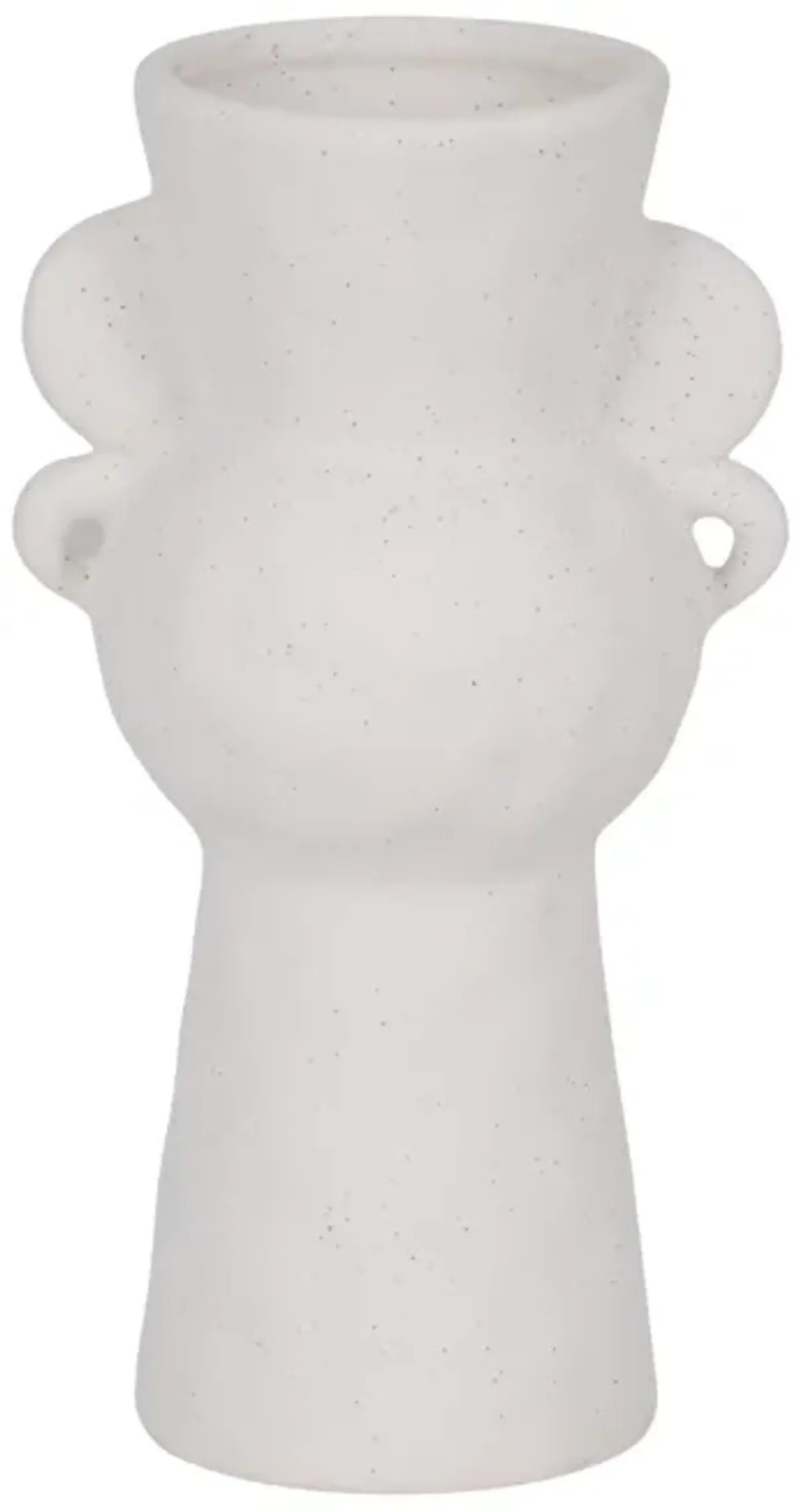 8" Rough Totem Bud Vase, White