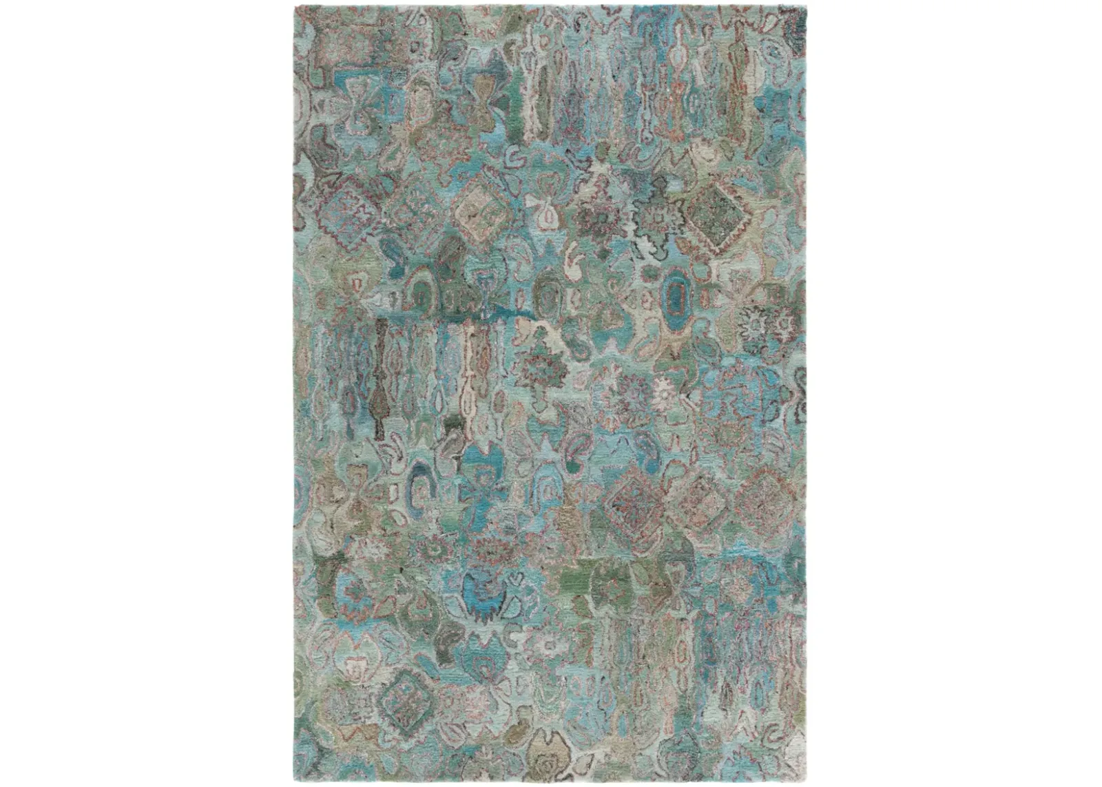 ANATOLIA 403 TEAL  8' x 10' Large Rectangle Rug