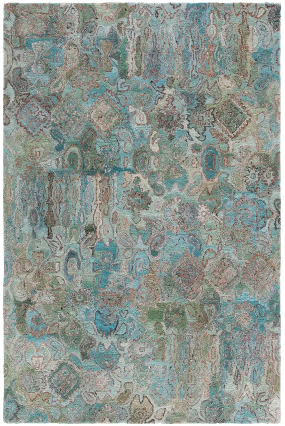 ANATOLIA 403 TEAL  8' x 10' Large Rectangle Rug